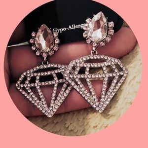 Diamond Dangly Earrings